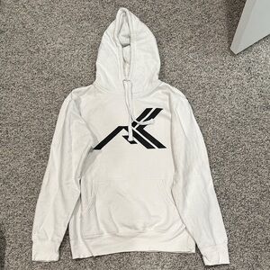 Alvin Kamara White Hoodie with Black Graphic